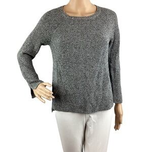 LOFT Slit Sleeve Sweater Size S Gray